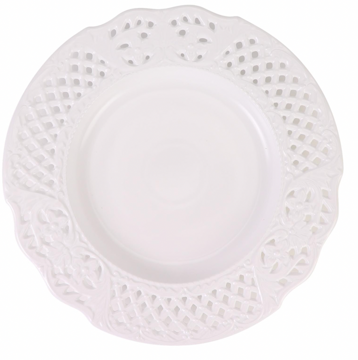 White Pierced Floral Dinnerware