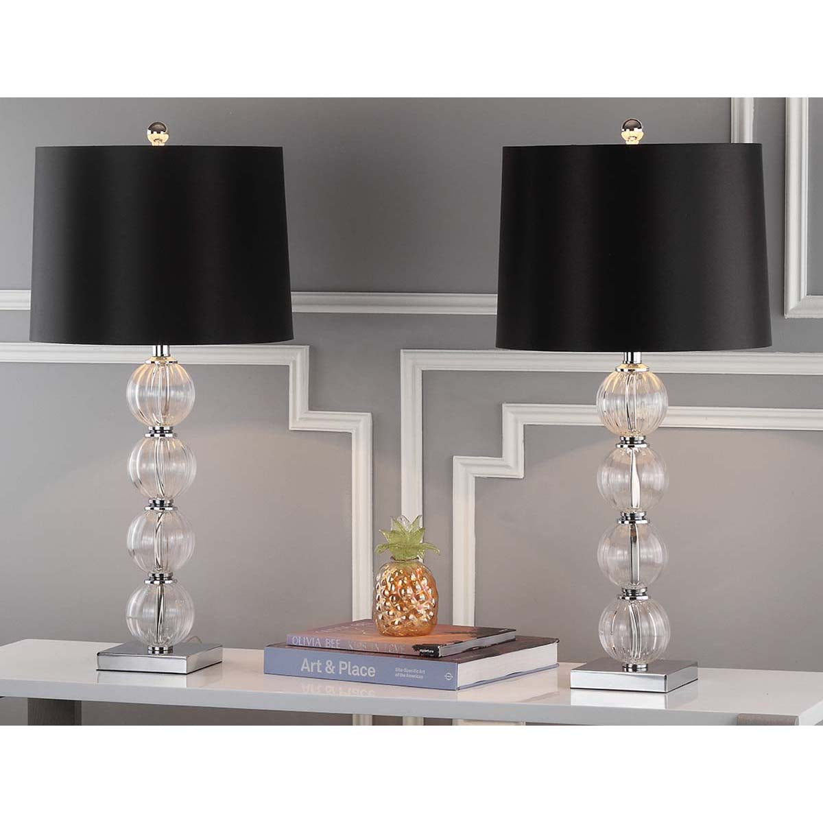 Amanda 31 Crystal Glass Globe Lamp (Set of 2) | Safavieh - LIT4006
