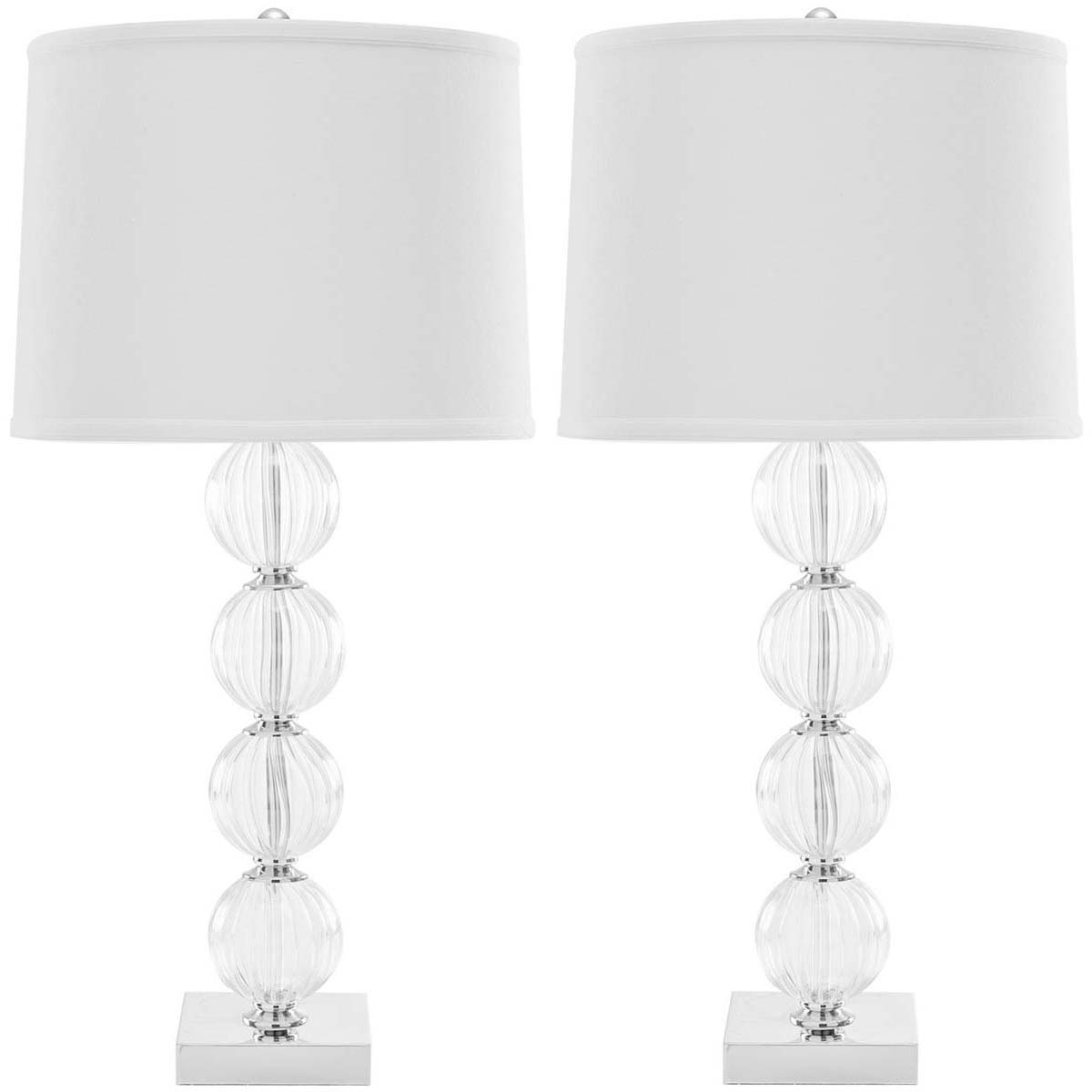 Amanda 31 Crystal Glass Globe Lamp (Set of 2) | Safavieh - LIT4006