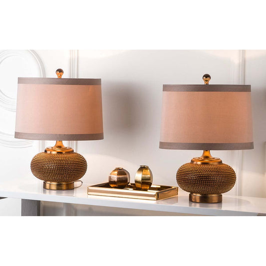Alexis 19 Inch H Gold Bead Lamp (Set of 2) | Safavieh - LIT4016