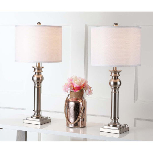 Argos 28.25 Inch H Column Table Lamp (Set of 2) | Safavieh - LIT4323