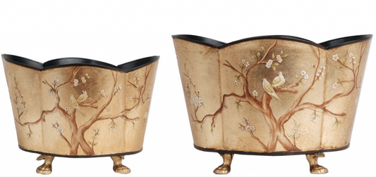 Gold Leaf Quatrefoil Planter (2 Sizes)