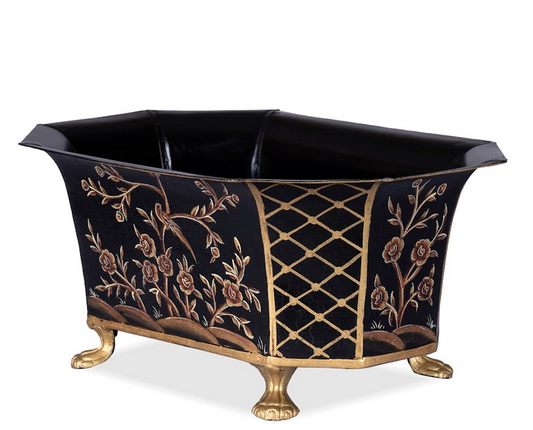 Black & Gold Octagon Planter