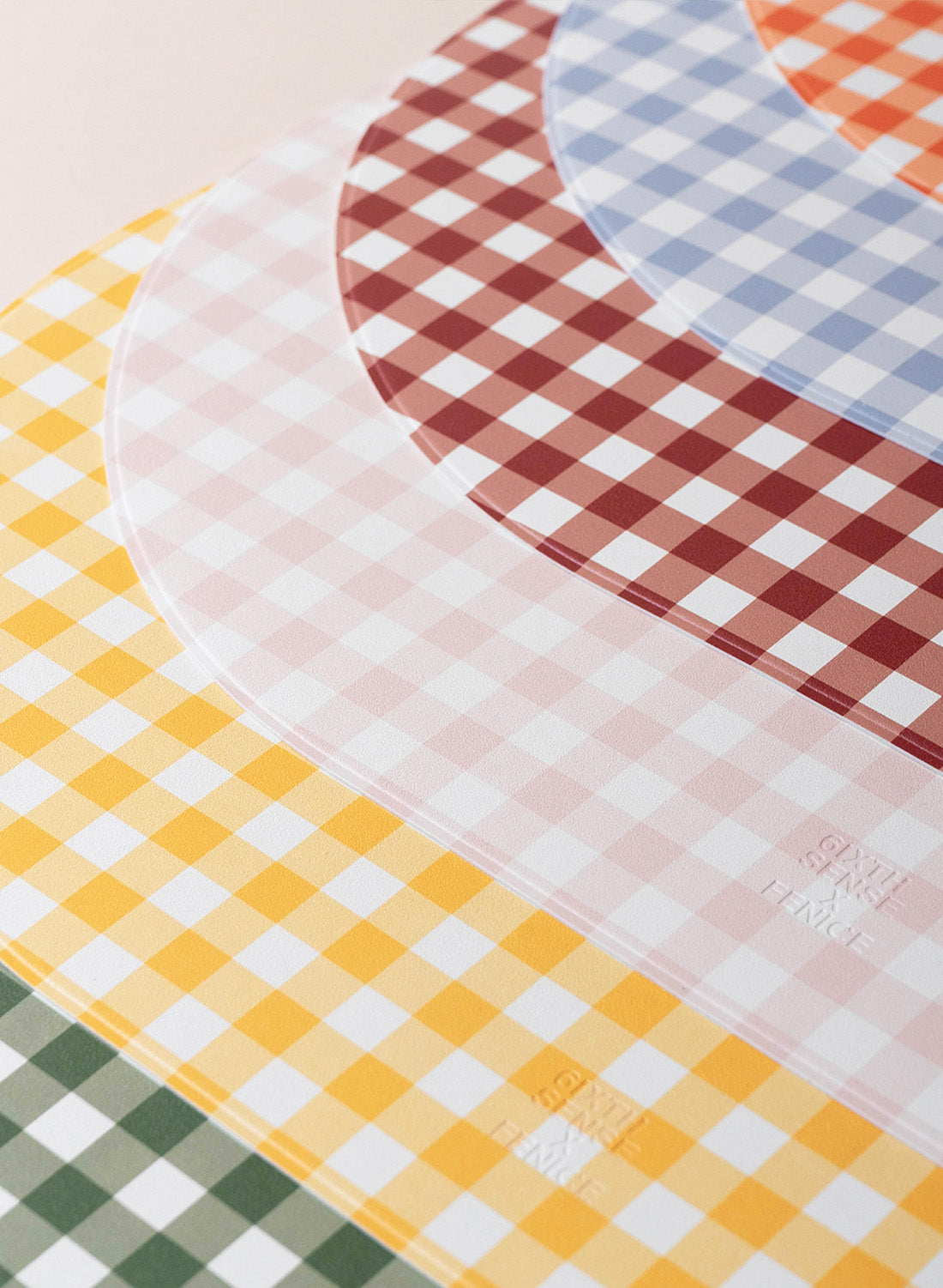 6XS Studio Gingham Placemat, Brown