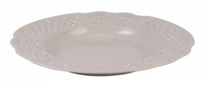 White Pierced Floral Dinnerware