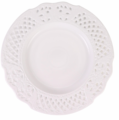 White Pierced Floral Dinnerware
