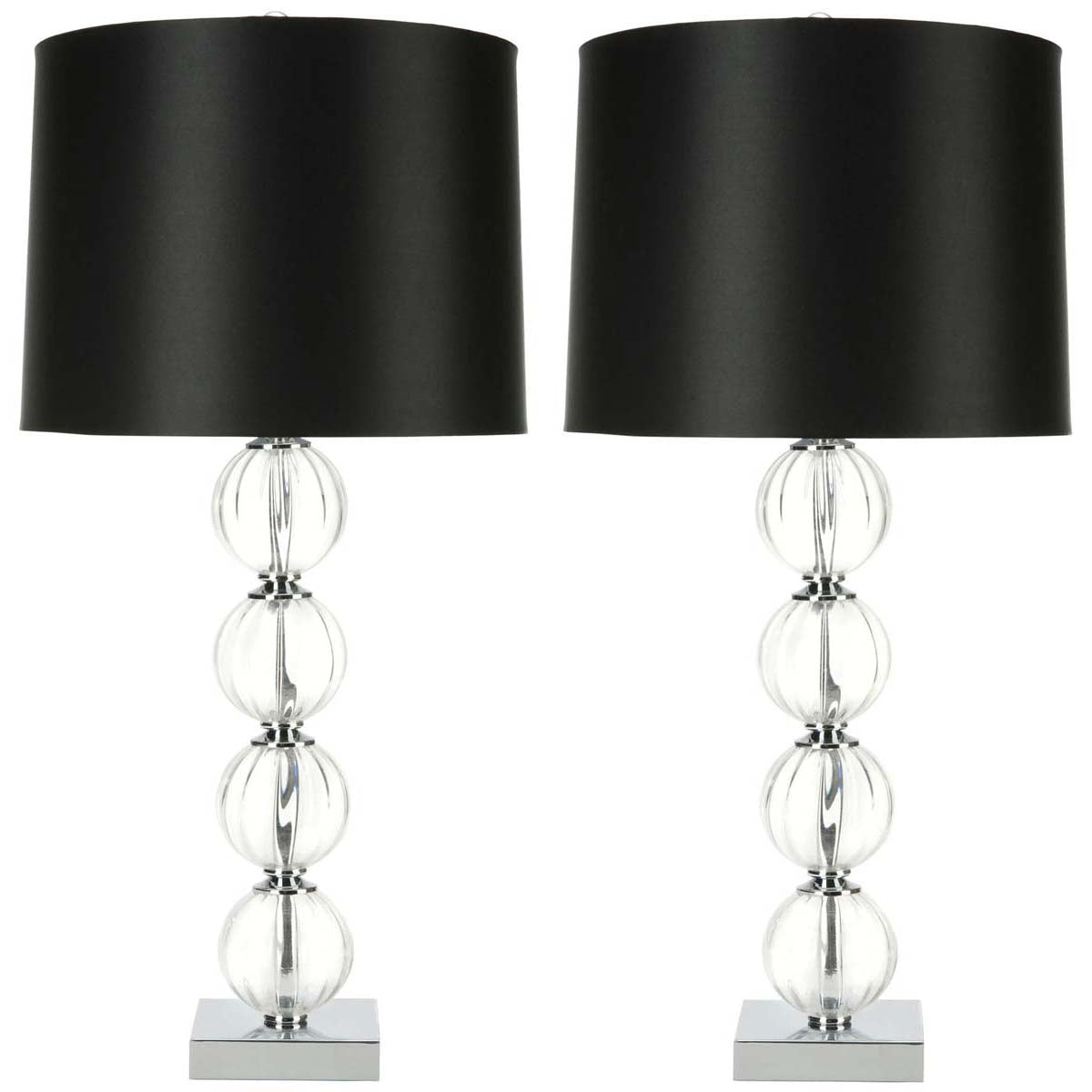 Amanda 31 Crystal Glass Globe Lamp (Set of 2) | Safavieh - LIT4006