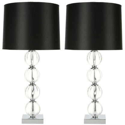 Amanda 31 Crystal Glass Globe Lamp (Set of 2) | Safavieh - LIT4006