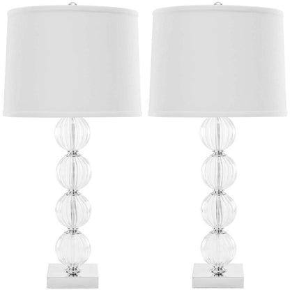 Amanda 31 Crystal Glass Globe Lamp (Set of 2) | Safavieh - LIT4006