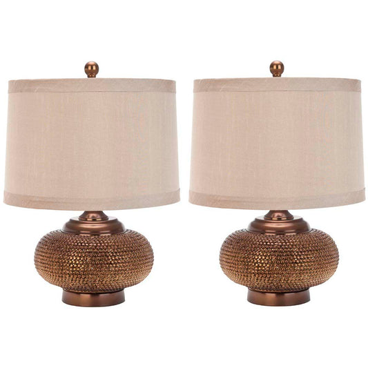 Alexis 19 Inch H Gold Bead Lamp (Set of 2) | Safavieh - LIT4016