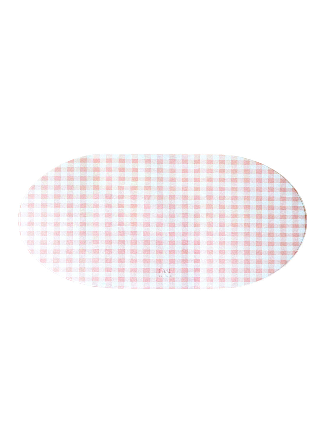 6XS Studio  Gingham Placemat, Baby Pink