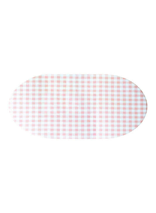 6XS Studio  Gingham Placemat, Baby Pink
