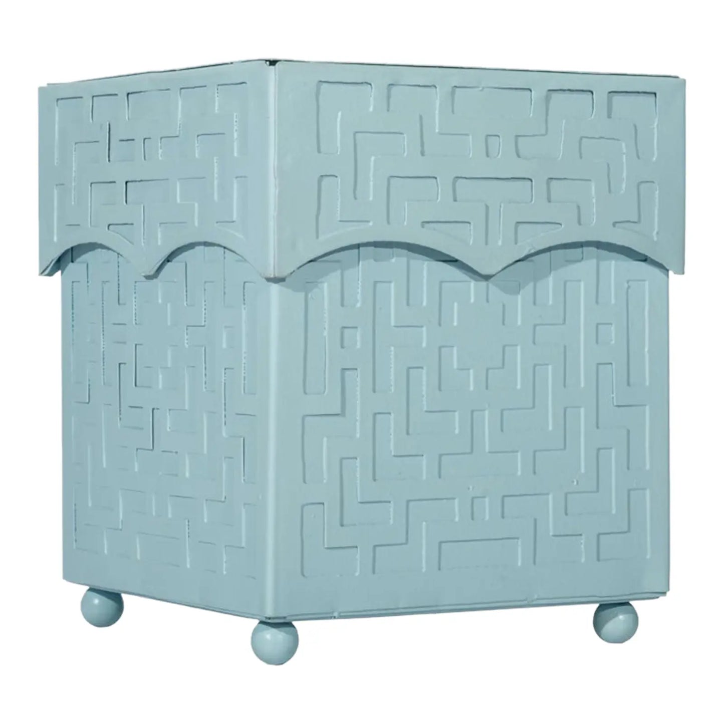 Blue Fretwork Tissue Holder