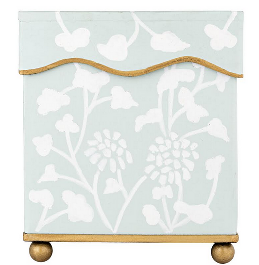 Pale Green Spring Floral Tissue Holder